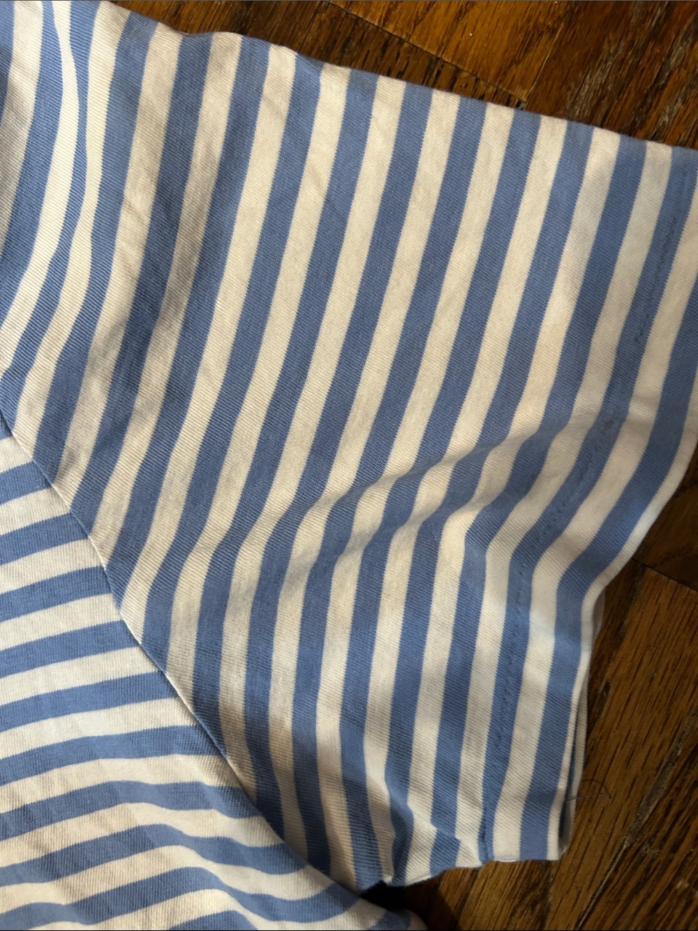 Polo by Ralph Lauren White & Blue Striped Tee with Green Neck Trim - Picture 5 of 7
